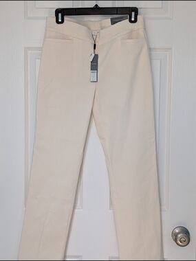 Chico's Cream Ankle-Length Straight Pants